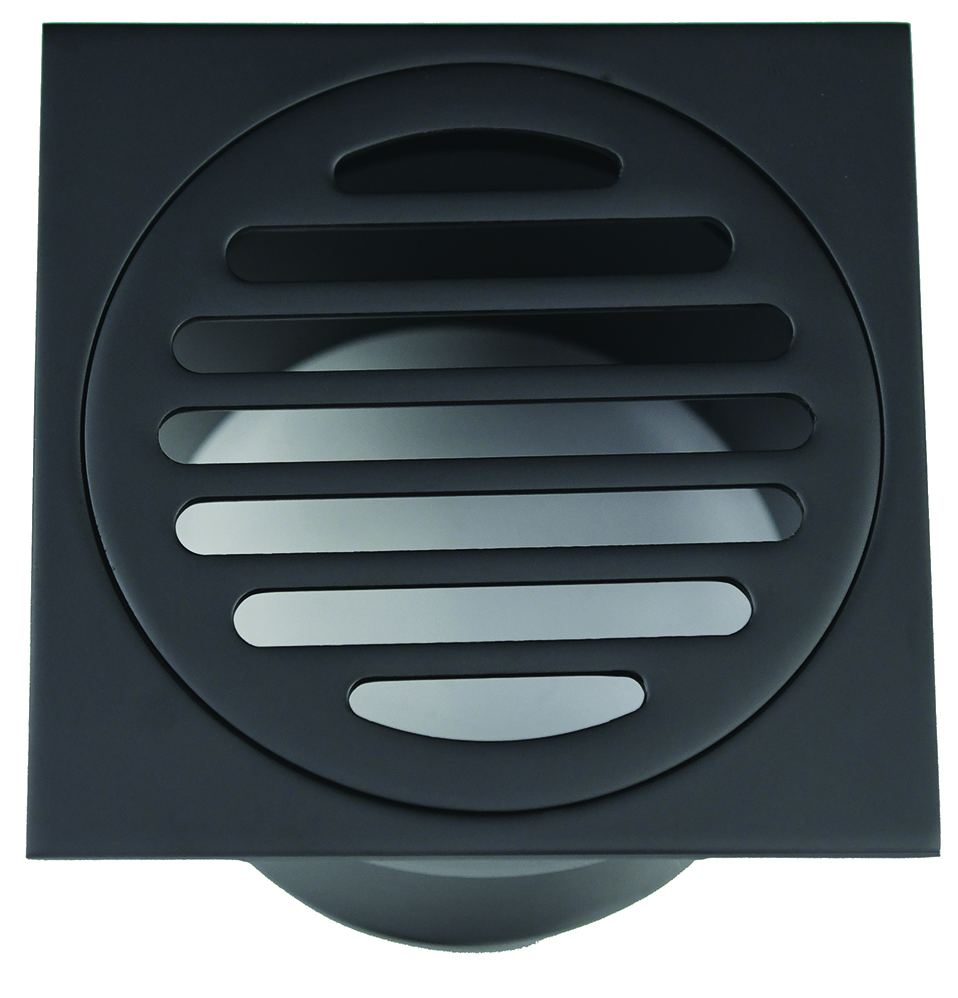 Floor Waste Square 100Mm Black