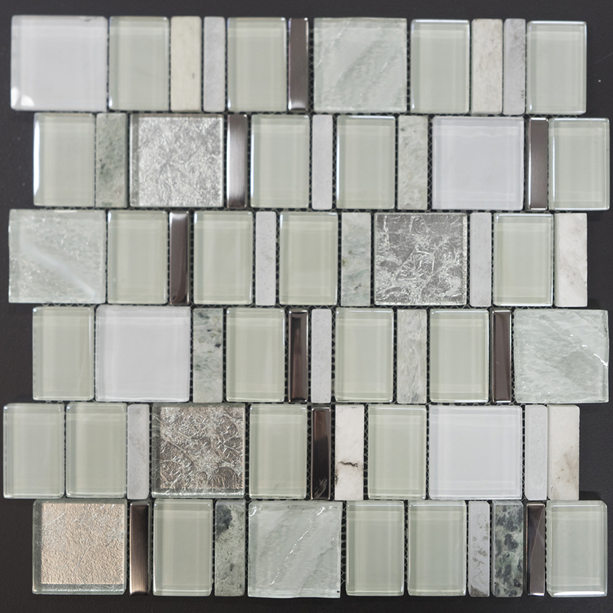 Mint/Stainless Mosaic